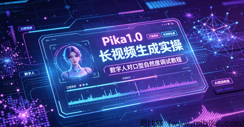 Pika1.0长视频生成实操，数字人对口型自然度调试教程