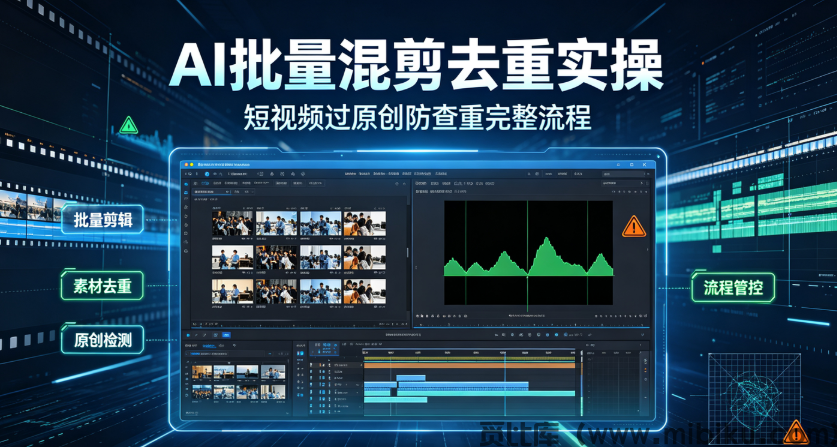 AI批量混剪去重实操，短视频过原创防查重完整流程