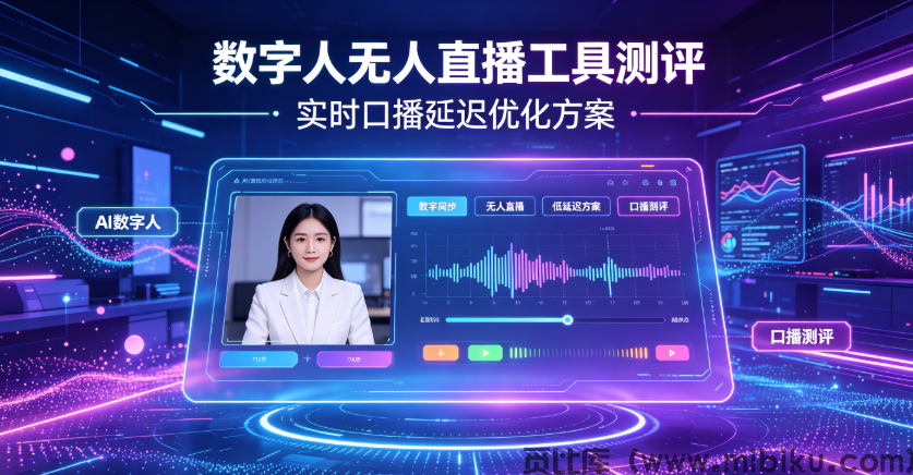数字人无人直播工具测评，实时口播延迟优化方案