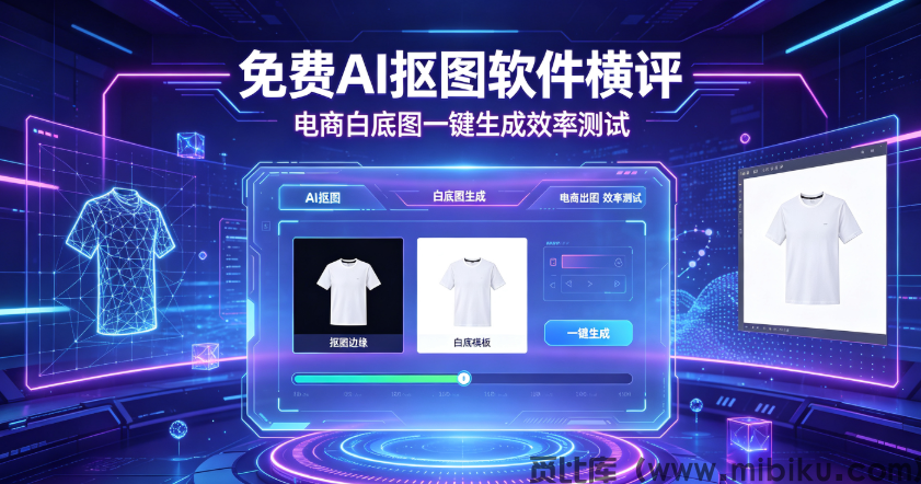 免费AI抠图软件横评，电商白底图一键生成效率测试