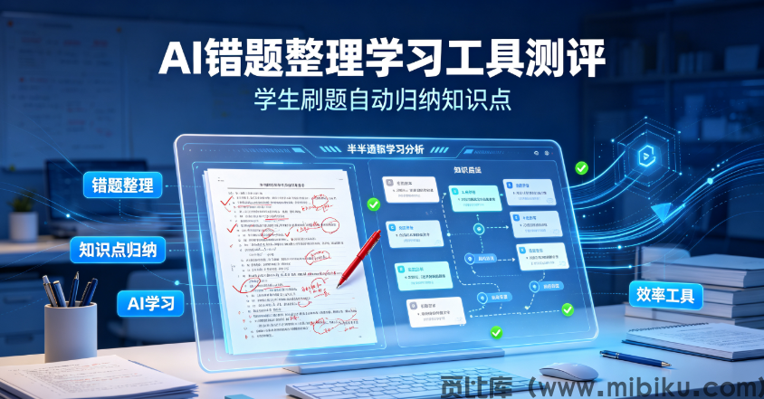 AI错题整理学习工具测评，学生刷题自动归纳知识点