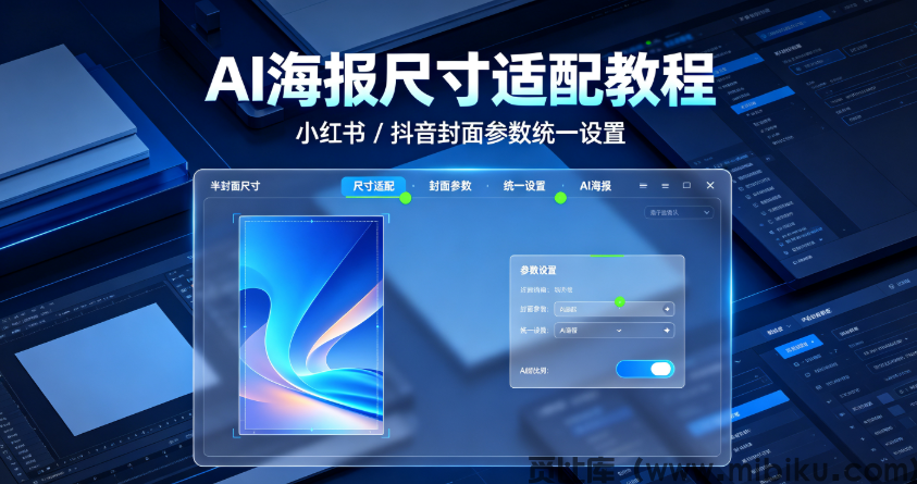 AI海报尺寸适配教程，小红书 / 抖音封面参数统一设置