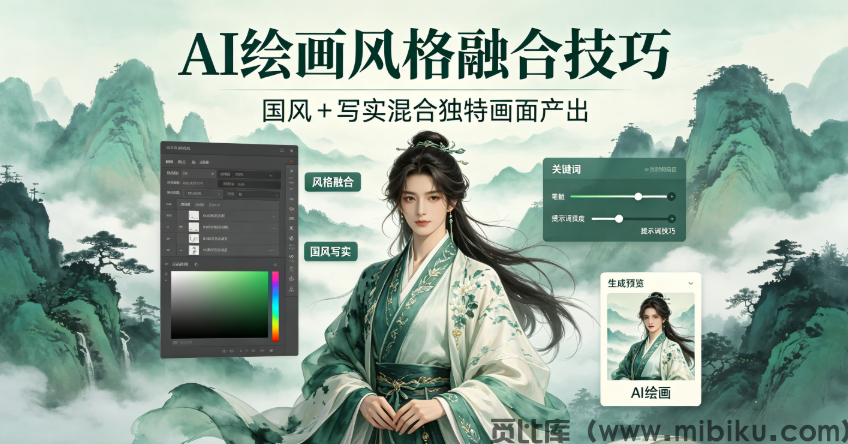 AI绘画风格融合技巧，国风 + 写实混合独特画面产出