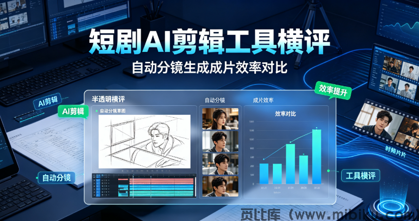 短剧AI剪辑工具横评，自动分镜生成成片效率对比