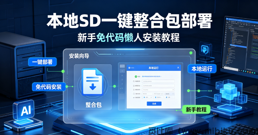 本地SD一键整合包部署，新手免代码懒人安装教程