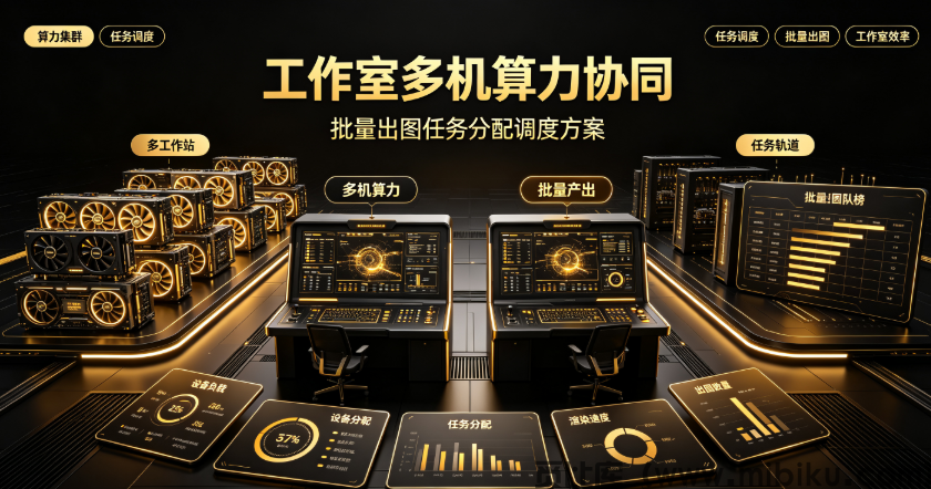 工作室多机算力协同，批量出图任务分配调度方案